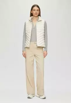 Топ с длинными рукавами GERIPPTES LANGARM MIT KRAGEN s.Oliver, серый