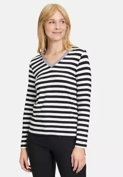 Топ с длинными рукавами GESTREEPT MET V-HALS Betty Barclay, черный