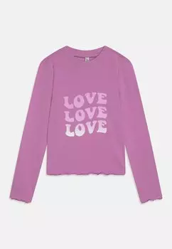 Топ с длинными рукавами GIRLS LOVE BOXY LONGSLEEVE Blue Effect, цвет mauve reactive