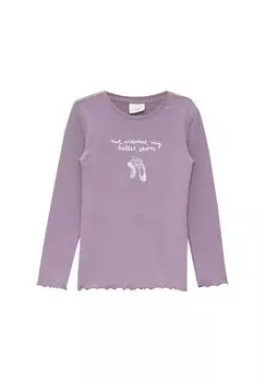 Топ с длинными рукавами GLITZER-FRONT s.Oliver, фиолетовый