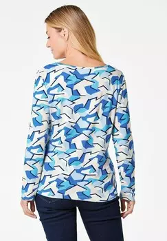 Топ с длинными рукавами GOLDNER, цвет Mottled Blue