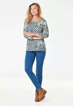Топ с длинными рукавами GOLDNER, цвет Mottled Blue