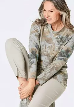 Топ с длинными рукавами GOLDNER, серый