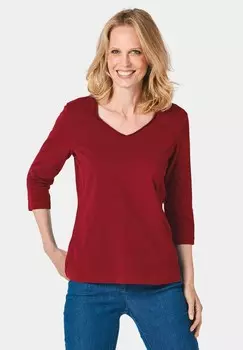 Топ с длинными рукавами GOLDNER, темно-красный