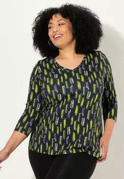 Топ с длинными рукавами GRAPHIC 3/4 SLEEVE Ulla Popken, черный