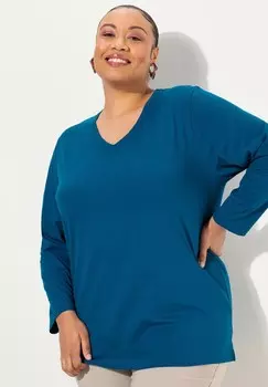 Топ с длинными рукавами GROSSE GRSSEN BASIC Ulla Popken, зеленый