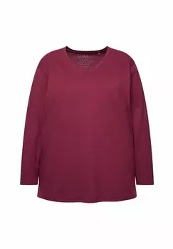 Топ с длинными рукавами GROSSE GRSSEN BASIC Ulla Popken, темно-красный