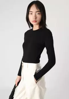 Топ с длинными рукавами Guess Jeans, черный