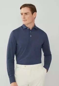 Топ с длинными рукавами Hackett London, синий