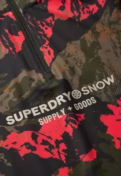Топ с длинными рукавами HALF ZIP Superdry, зеленый
