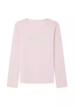 Топ с длинными рукавами HANA GLITTER Pepe Jeans, светло-розовый