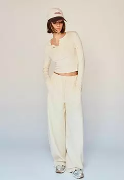 Топ с длинными рукавами HENLEY Bershka, светло-желтый