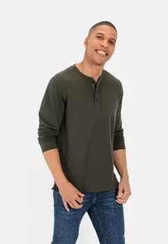Топ с длинными рукавами HENLEY camel active, цвет leaf green
