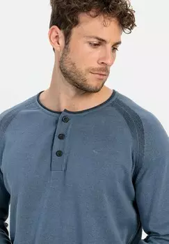 Топ с длинными рукавами HENLEY camel active, синий