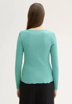 Топ с длинными рукавами HENLEY MIT PSTRUKTUR TOM TAILOR DENIM, мятный