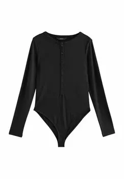 Топ с длинными рукавами HENLEY Next, черный