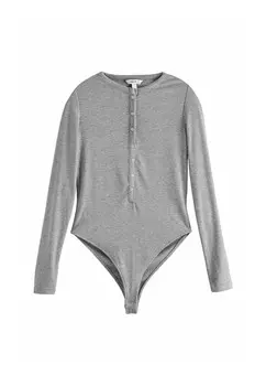 Топ с длинными рукавами HENLEY Next, серый