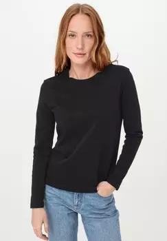 Топ с длинными рукавами hessnatur, черный