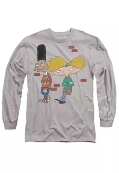 Топ с длинными рукавами HEY ARNOLD ARNOLD AND GERALD LEANING Cotton Soul, серый