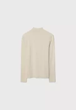 Топ с длинными рукавами HIGH NECK Stradivarius, бежевый