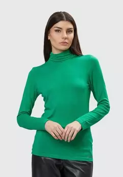 Топ с длинными рукавами HIGH-NECK TEE INFLUENCER, зеленый