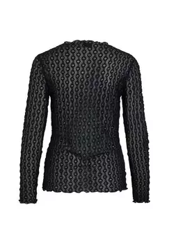 Топ с длинными рукавами HOCHGESCHLOSSEN VILA, черный