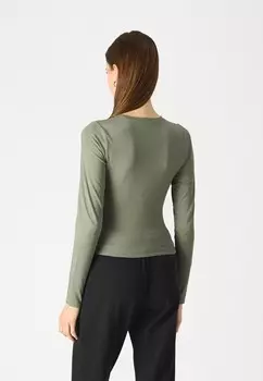 Топ с длинными рукавами Hollister Co., зеленый