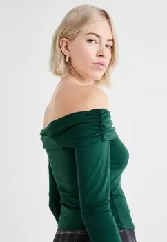 Топ с длинными рукавами HOLLY OFF SHOULDER WAL G., темно-зеленый