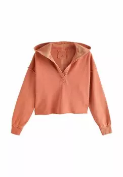 Топ с длинными рукавами Hoodie Next, оранжевый