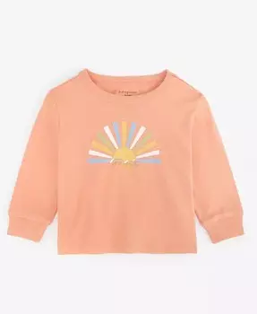 Топ с длинными рукавами Horse Horizon для маленьких мальчиков First Impressions, оранжевый