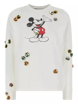 Топ с длинными рукавами и декором X Disney Mickey Mouse Coperni, белый