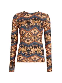 Топ с длинными рукавами и геометрическим рисунком Eve Ulla Johnson