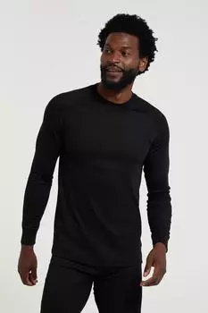 Топ с длинными рукавами и круглым вырезом, дышащий термо-базовый слой Mountain Warehouse, черный