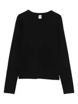Топ с длинными рукавами и круглым вырезом FLORE FLORE, черный