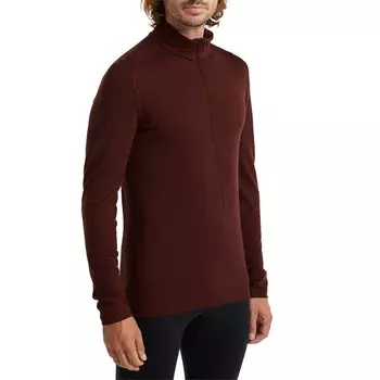 Топ с длинными рукавами и молнией до половины Icebreaker 200 Oasis, бордовый