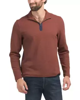 Топ с длинными рукавами и молнией в форме четверти из вереска Southern Tide, цвет Heather Red