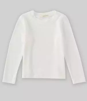 Топ с длинными рукавами и начесом Copper Key Little Girls 2T-16, белый