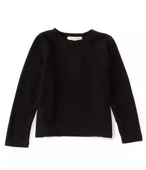 Топ с длинными рукавами и начесом Copper Key Little Girls 2T-16, черный