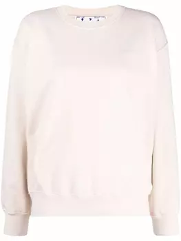 Топ с длинными рукавами и полосками Diag Off-White, бежевый