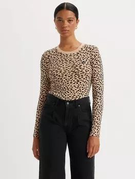 Топ с длинными рукавами и принтом Baby Animal Levi's, леопардовый миндаль