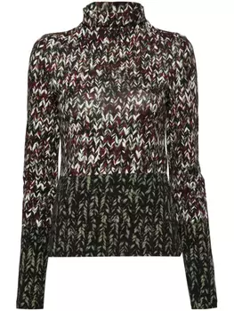 Топ с длинными рукавами и принтом LOEWE, зеленый