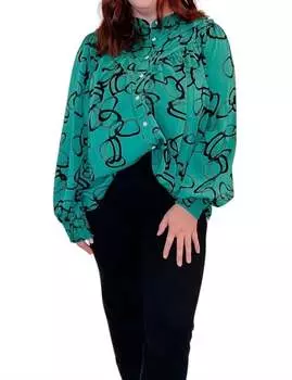Топ с длинными рукавами и принтом зеленого цвета Jodifl