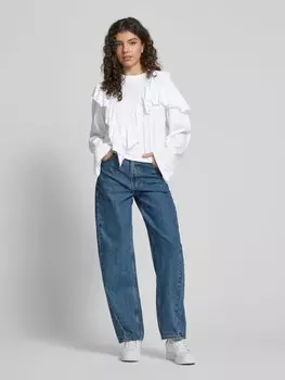 Топ с длинными рукавами и воланами, модель «Ода» EDITED, белый