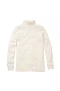 Топ с длинными рукавами и воротником-стойкой Cotton Traders, белый