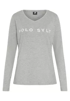 Топ с длинными рукавами IM LABEL-DESIGN Polo Sylt, цвет Mottled Grey
