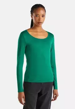 Топ с длинными рукавами IN STRETCH United Colors of Benetton, зеленый