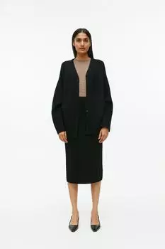 Топ с длинными рукавами из шерсти мериноса H&M, коричневый