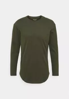 Топ с длинными рукавами Jjenoa Tee O Neck Jack & Jones, темно-зеленый