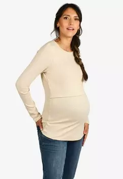 Топ с длинными рукавами JoJo Maman Bb, бежевый