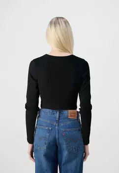 Топ с длинными рукавами JXFELINE LOGO JJXX, черный